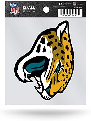 Rico Industries NFL Jacksonville Jaguars Мала статичка прилепена декларација, Teal, 3,75 x 4,75- “