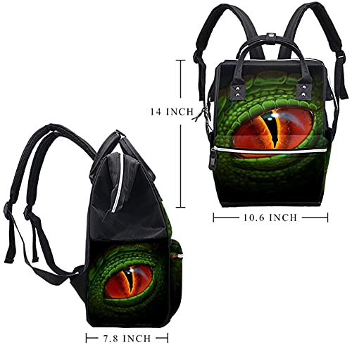 Дигитално Реално Сликарство На Окото на зелениот Змеј Торбички За Торби За Пелени Со Пелени Со Голем Капацитет Торба За Пелени За Нега