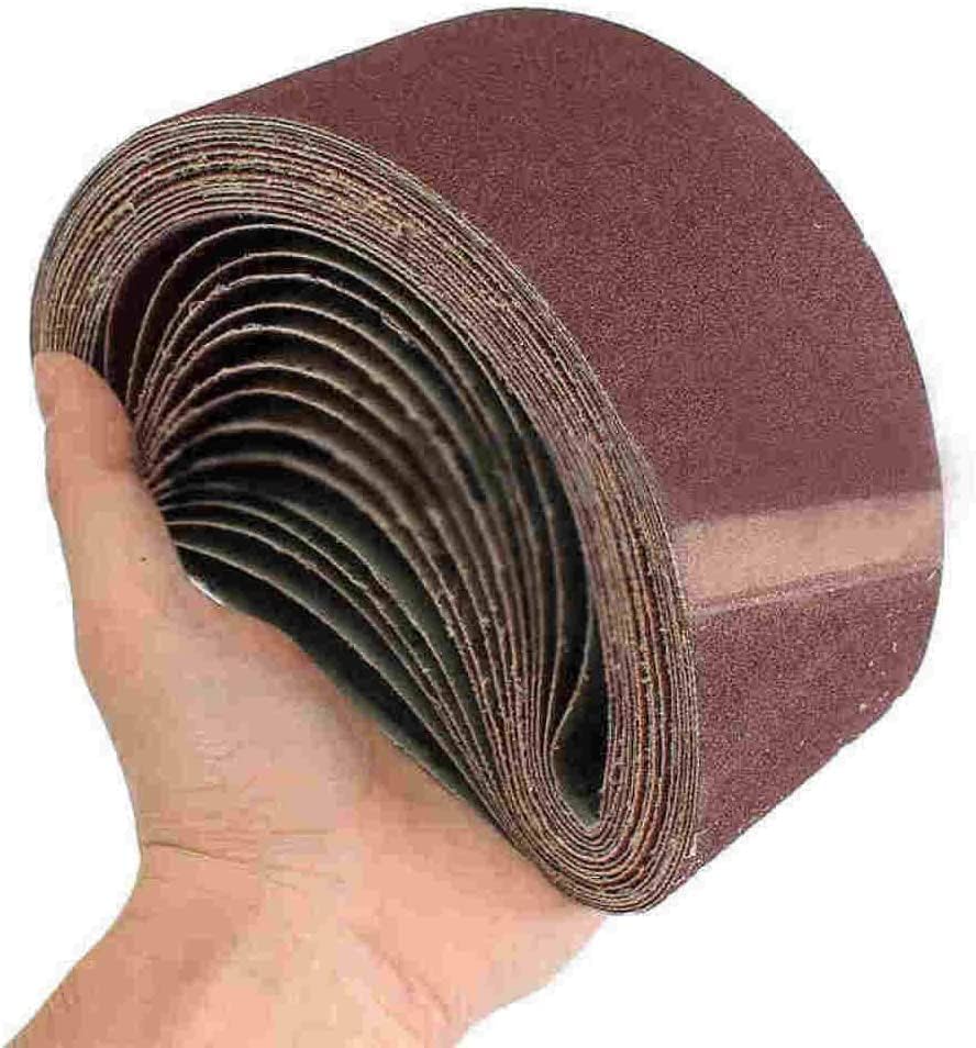 ИВЕС Комерцијален абразивен појас за појас 10 парчиња 75х457мм пескачки појас алуминиум оксид 40-1000 мелки за додаток за напојување