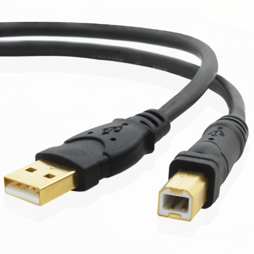 MediaBridge ™ USB 2.0 - Маж до б машки кабел - брз со злато -позлатени конектори - црна -