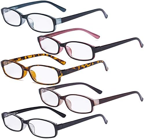 Eyekepper 5 пакуваат мали очила за читање за жени кои читаат модни читатели за очила