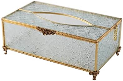N/N/A златен мозочен удар Калофан Ткиво кутија бакарна лента Декоративна врежана кутија за складирање дома