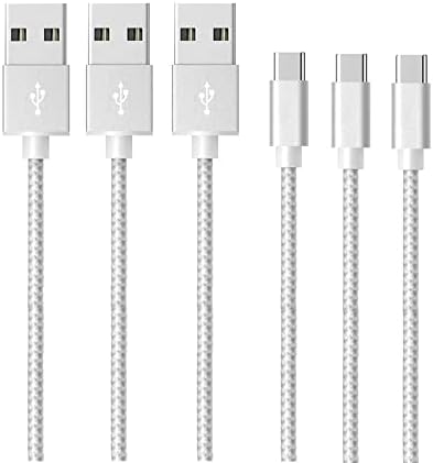 FWCLO USB C кабел 3PCS 6,6FT USB A до Type C Chable CABEL USB C Брзо кабел за полнење, најлонски плетенка со кабел за полнење