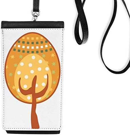 Велигденски фестивал жолто јајце дрво Телефонска чанта чанта што виси мобилна торбичка црн џеб
