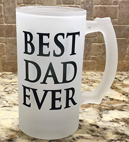 Матирано Стакло Пиво Кригла Штајн 16оз Најдобар Татко Некогаш Одличен Подарок За Него Денот На Татковците