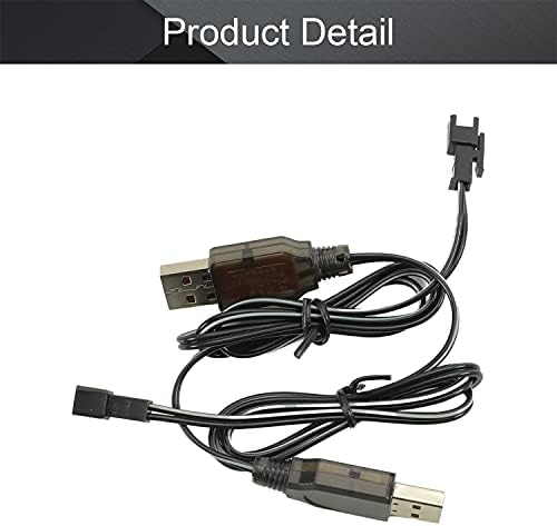 Bettomshin Sm-2p Позитивен USB Кабел За Полнење ЗА RC Автомобил 3.6 V 250mA Ni-MH Ni-CD Батерија 2Pcs