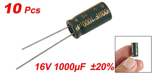 UXCELL A11101100UX0188 10 x 1000UF 16V 20% 8 mm x 16 mm електролитски кондензатори