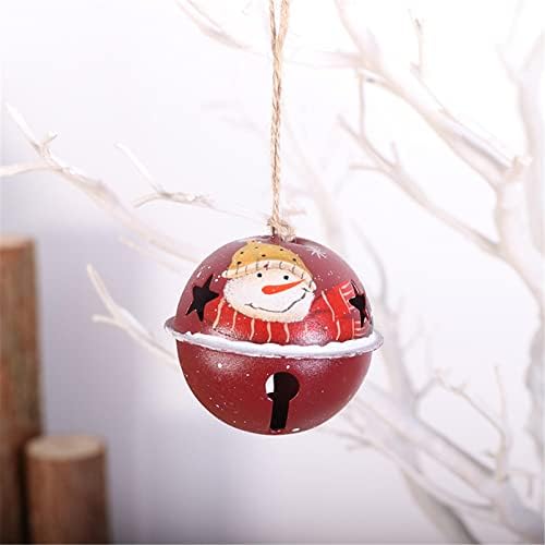 Божиќно украс за Божиќно bellвонче со starвездички sumber snowmandement шема на Божиќна празнична забава семејство DIY занаетчиски сјајни