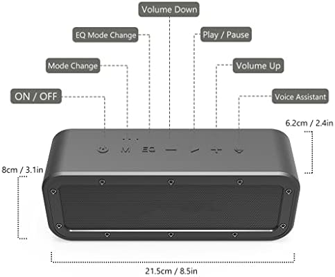 Дебела Bluetooth 5.0 Soundwoofer Super Bass True Wireless Stereo Audio уред Мини преносен Bluetooth звучник