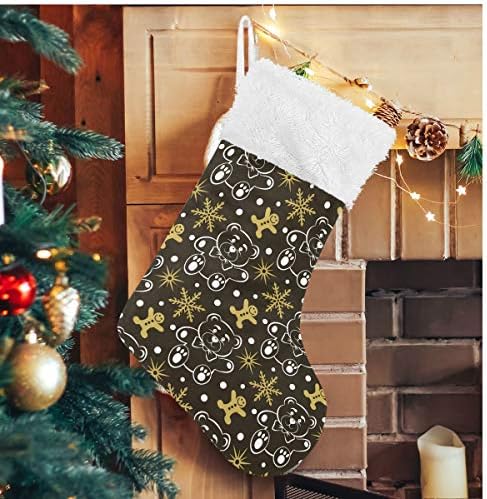 Божиќни чорапи Божиќни чорапи Божиќни мечки и starsвезди Класични персонализирани големи декорации за порибување за семејни празнични
