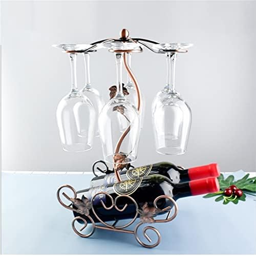 Yfqhdd метална решетка за вино што виси вино стаклен држач countertop за држач за вина стол