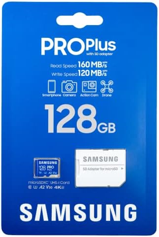Samsung 128gb Pro Плус UHS - I Microsdxc Мемориска Картичка Работи Samsung Galaxy A52 5G, A52, A21, A12, A11, A51 Телефон - Класа