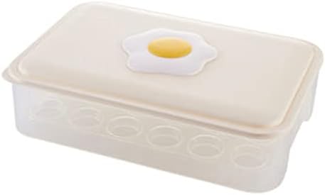 SLNFXC Јајце Картон Фрижидер Свежо Чување Кутија За Складирање, Кујна Со Капак Патка Јајце Анти-Капка Јајце Мрежа