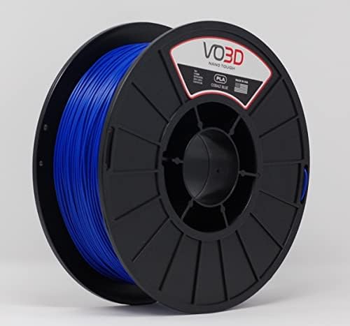 VO3D високо влијание PLA 3D печатач - кобалт сина боја. 1 кг сина пламен со патентирана нанотехнологија за значително зголемена цврстина
