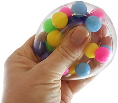 Сет од 3 - 2,33 молекула топка - фиџетска топка - уникатна забавна стрес топка исполнета со незгодни топки ултра лушпа и релаксирачки