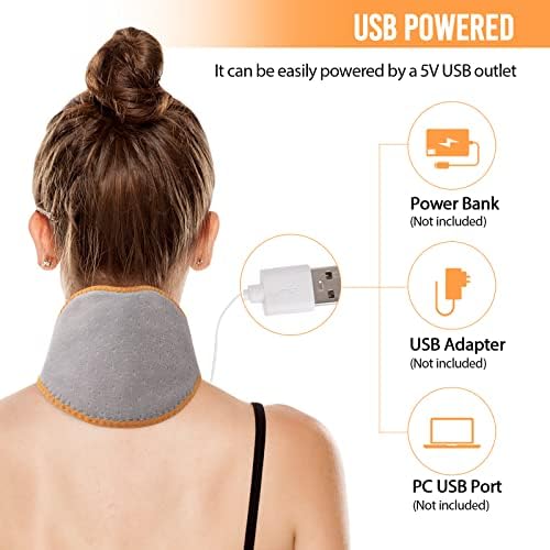 Микробрановска подлога за греење на микробранови за олеснување на болки во грбот, завиткана подлога за греење на вратот USB за болка во вратот