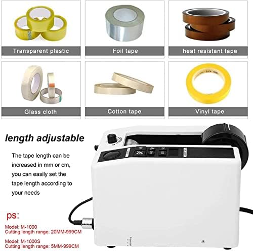 Машина за сечење на автоматска лента Cradzza, рачен/автоматски диспензер за електрична лента, 5-999mm/20-999mm должина на сечење, ширина на лента