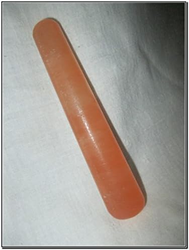 Фантастична портокалова селенит стапче за стапче кристално терапија мазна геометрија платонски
