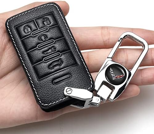 Носител на клуч, клучна FOB кутија Оригинална замена на кожа за Corvette C7 Stingray Chevrolet Captiva ECT Key FOB Keychain клуч