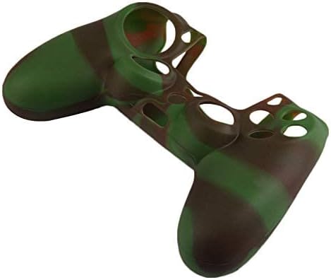 Продажба на големо со маскирна силиконска кутија на кожата за PS4 контролор армија зелено кафе L3EF