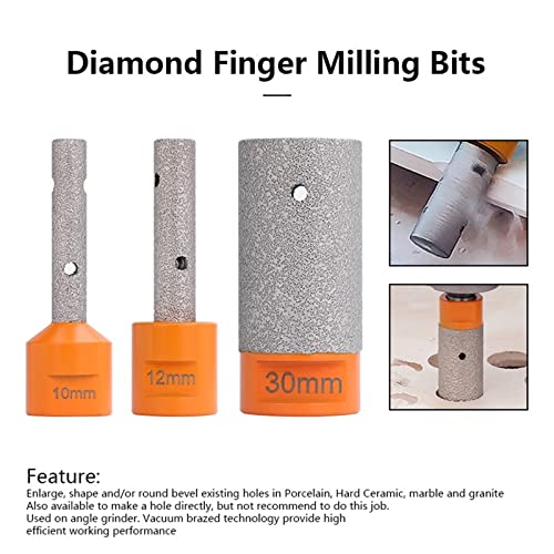 Битови со дијамантски прсти M14 Зголемете ги дупките за мелење DIA 6/10/12/10/20/25/30/30мм Плочка од плочки со дијаманти за мелење