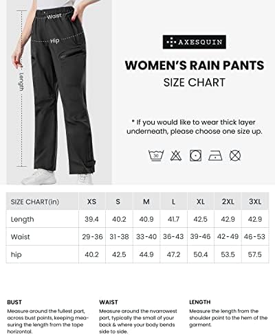 Panенски панталони за дожд, водоотпорен дожд над панталони панталони за пешачење