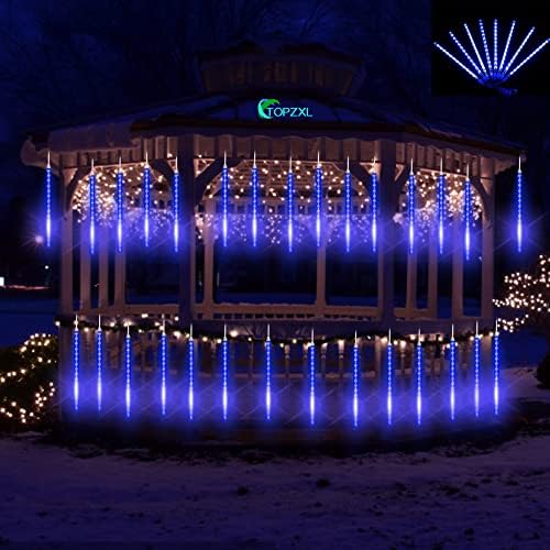 Connectable Connectable Meteor Toush Christmas String Lights, 50 cm 8 Tube Icice Snow Fall string Lights за Божиќни украси на
