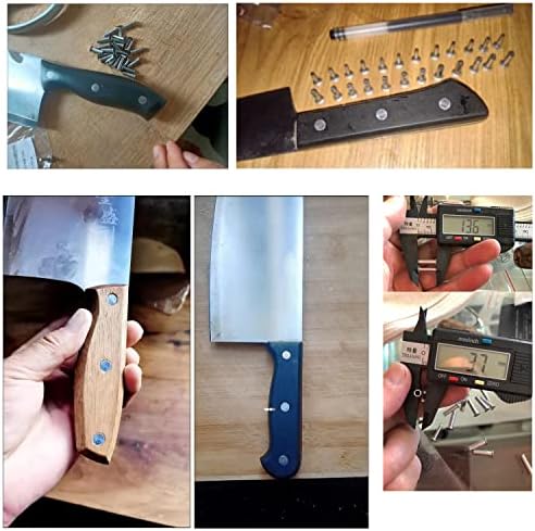 Торсор 9 комплети кујнски нож рачка за завртки за прицврстување навртки за коретки за готвачи, секачи дрвени зафатни завртки за прицврстувач