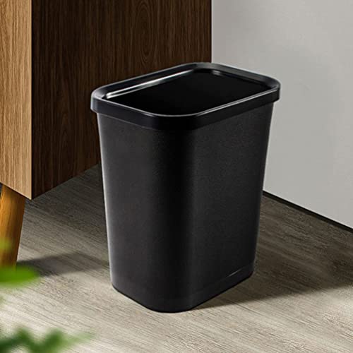 Кабилок пластична ѓубре може да отпадоци правоаголен отпадоци за контејнери за бања кујна канцеларија спална соба црна