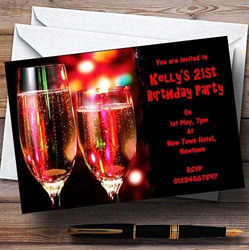 Картичката Зоолошката Градина Црвениот Шампањ Очила Персоналните Покани Партија