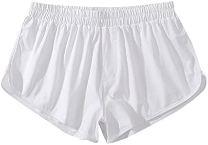 Bmisegm Mens Boxer Shorts Mens летни цврсти бои памучни панталони Еластична лента лабава бргу суви обични мажи памучни долна облека