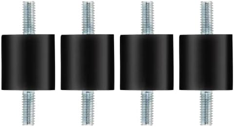 Unlorspy 4 компјутери M6X 18мм столпчиња за амортизери, 25 x 15 mm гумени монтирани монтирани монтирани вибрации на вибрации за