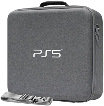 ZSQZJJ PS5 торба за складирање на домаќинот, торба за рачка со кутија за видео игри, заштитна кутија тврда торба, чанти за патување со двојно слој
