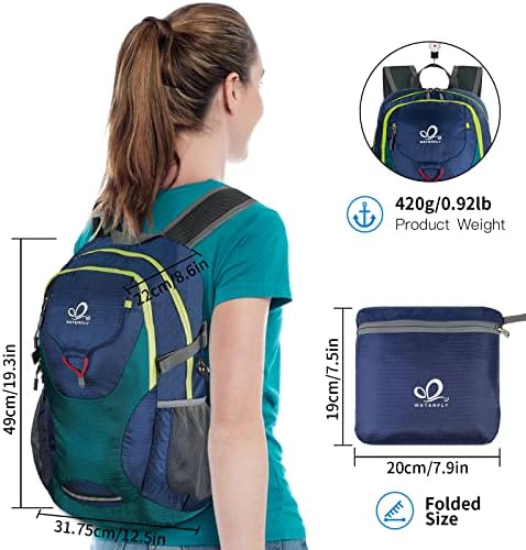 Пакуван ранец за пешачење со лесна вода, пакуван пакет за преклопување на дневниот пакет за кампување со пакет за жени