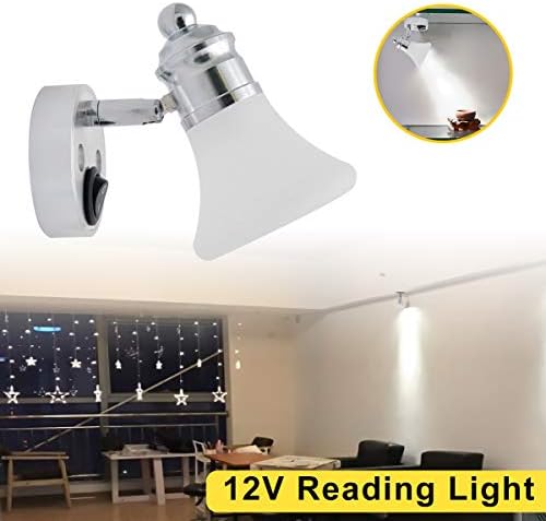 МАСО 12/24V LED место за читање на светло за читање на светло за ламба на допир на допир кампер ван караван брод ентериер бела/ноќна