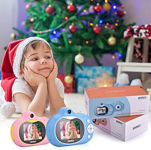 Симрекс Детска камера, мини деца Дигитална камера за деца видео -камера -шок -изолирани играчки со 2,0 IPS HD екран, подарок за звучникот
