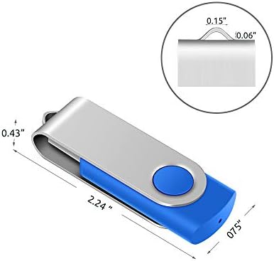 10-Пакет 2GB USB 2.0 Сини Палец Дискови За Складирање и Пренесување На Мали Дигитални Датотеки