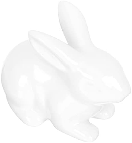 Орнамент за керамички зајаци на абоофан, керамички зајак фигурина бел зајаче: сквотирање на скулптури статуа фигури Велигденски