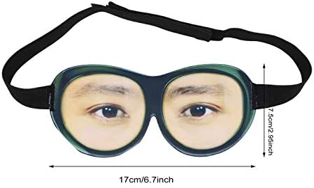 Лекаи 1 парчиња 3Д смешна сенка за очи мека маска за очи со прилагодлива лента за глава за забава за патувања за патувања
