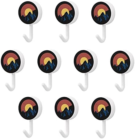 Колорадо знаме планина 10 парчиња пластична кука симпатична wallидна кука клуч за кука за домашна кујна