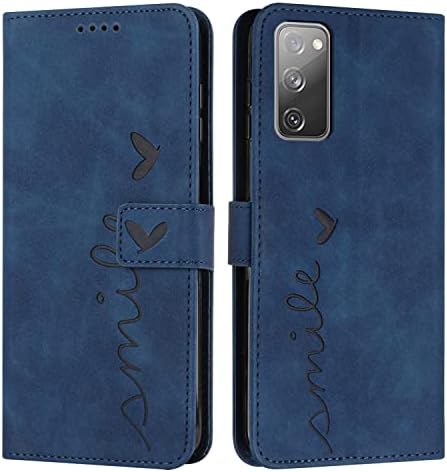 Компатибилен за Samsung Galaxy S20 FE 2022/S20 Lite/S20 FE 4G/5G/S20 Fan Edition Case Case Change Heel Heel Glowed Love Folio Folio Case Cards