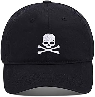 Lexiuyibai Pirate Skull & Crossbones Bones везење тато капа безбол капаче измиен памук