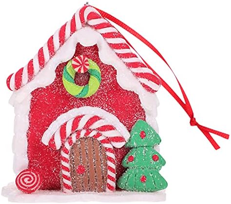 Toyandona 1 парчиња Божиќна бонбони куќа Божиќ дрво виси украси Божиќни ѓумбирски украси Декорации Божиќни украси празници занаетчиски подарок, подарок за занаетчиски