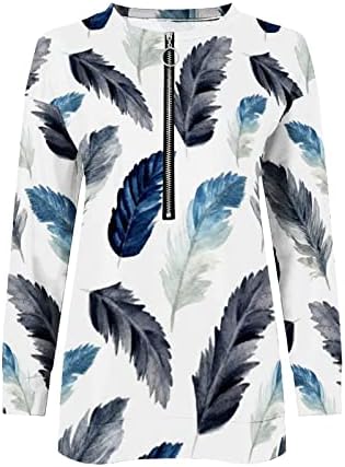 Nokmopo долги ракави врвови за жени мода на жени пролет лабава обична v вратот патент печати долг ракав маица врв