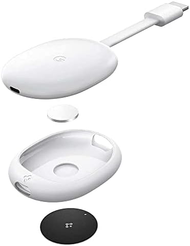 Спиген Силиконски Одговара Дизајниран За Chromecast Со Google ТВ Глас Далечински Случај Покритие-Бело