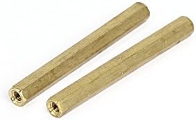 AEXIT M3 X нокти, завртки и сврзувачки елементи 45мм женски конец месинг хексадецимален столб за столб за столбови, спојувач на орев и завртки