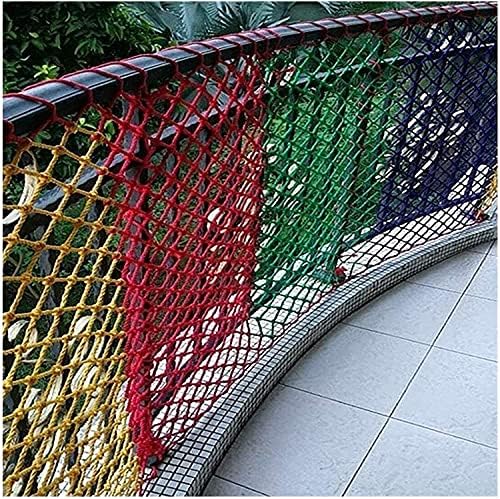 Happligny боја карго декорација нето птици мрежа, игралиште за оградување градина ограда јаже мрежа, безбедносна мрежа за скалила, деца и качување