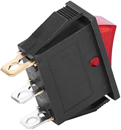 Fafeicy 10pcs 3pin Switch Rocker, вклучено/исклучено црвено светло 2 -от, за тест -штандови, прекинувачи за уреди за домаќинства, електронски