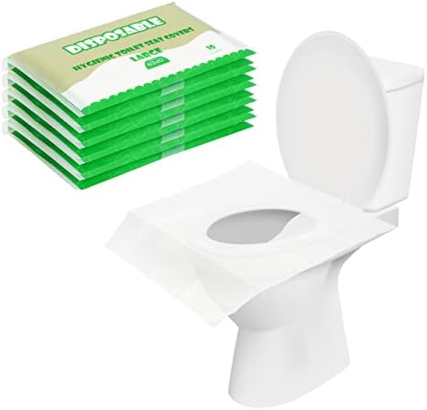 Classycoo за еднократна употреба на тоалети за еднократна употреба, 60 парчиња преносно испитување на патни места за патувања, покрива