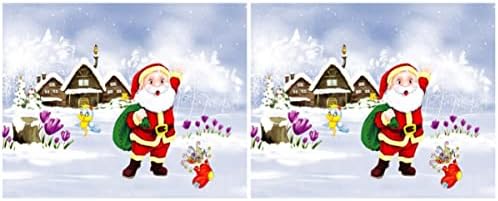 2 парчиња сликички одмори за одмор занаетчиска забава Дедо Мраз за живеење за соба Спална соба Слики број DIY дијамантски клаус украси